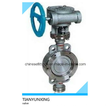 Gearbox Metal Hard Sealed/Seal Stainless Steel Butterfly Valve